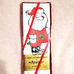 NEW Vintage 50s 60s Arrow Men's Handkerchiefs x3